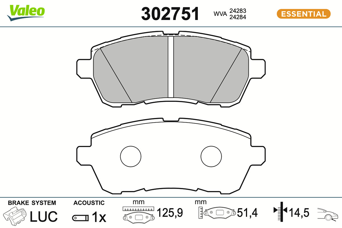 BRAKE PADS FIRST MAZDA 2 FR